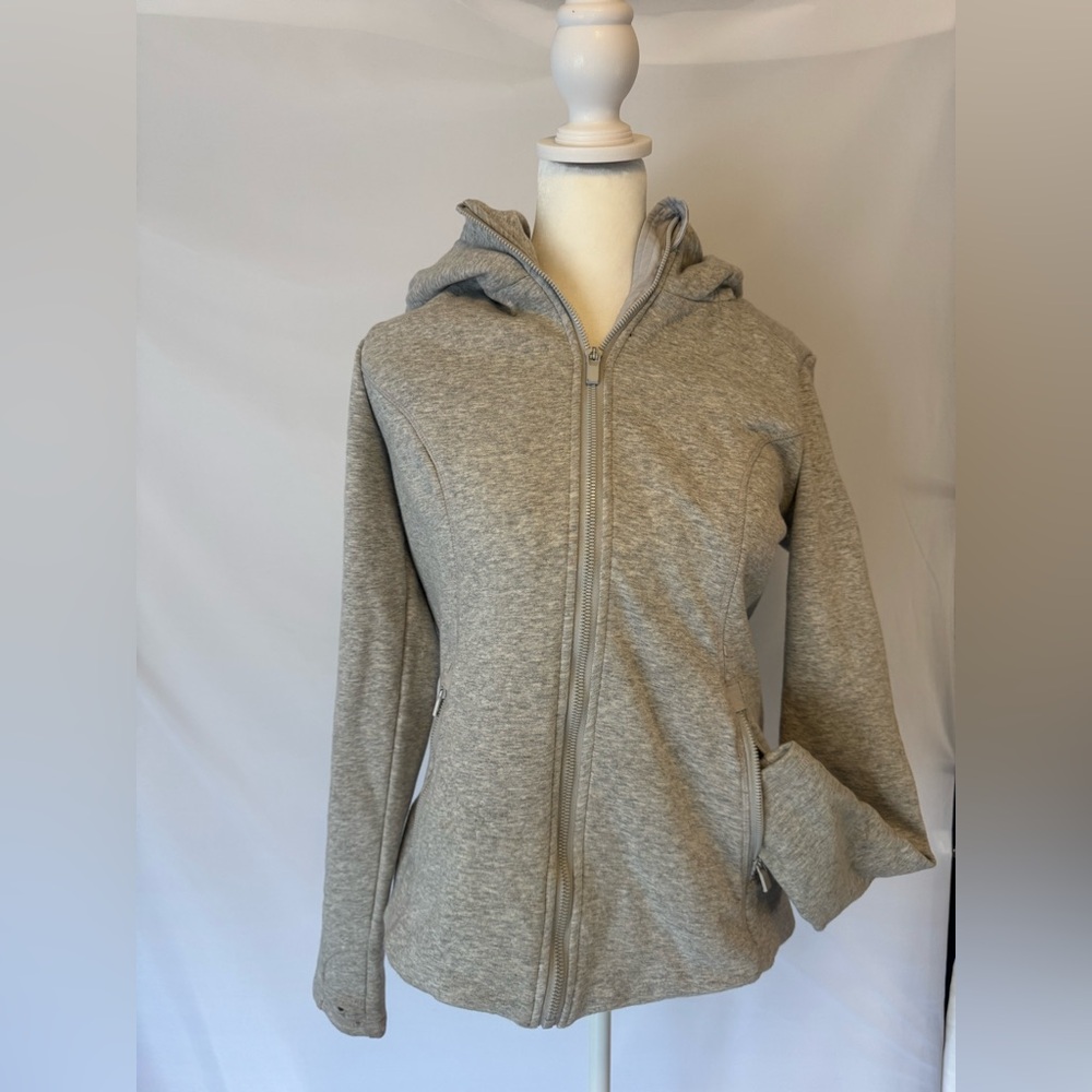 90° by Reflex small grey zip up, all fleece interior w hood and thumb hole cuff
